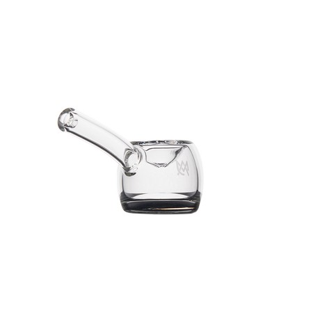MJ Arsenal Perch Hand Pipe - Clear Glass with Ergonomic Grip - Side View