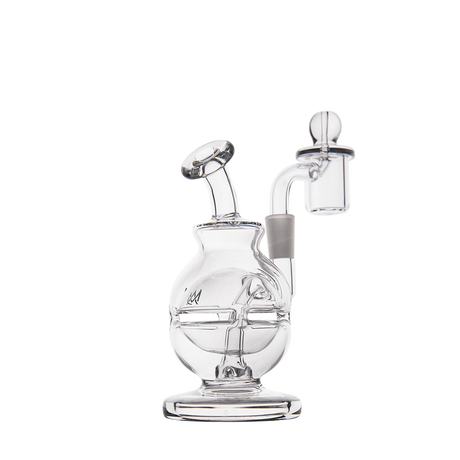 MJ Arsenal Royale Mini Dab Rig with Banger Hanger, Clear Borosilicate Glass, 5" Tall