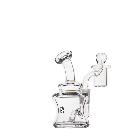 MJ Arsenal Jammer Mini Dab Rig, Clear Borosilicate Glass, 4" Height, 90 Degree Joint