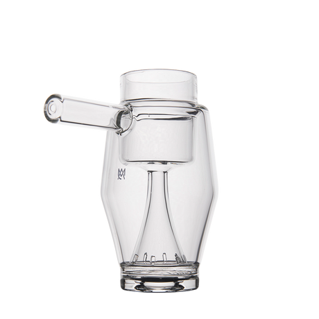 MJ Arsenal Proxy Bubbler Mini angled view, sleek glass dab rig with glass-on-glass connection