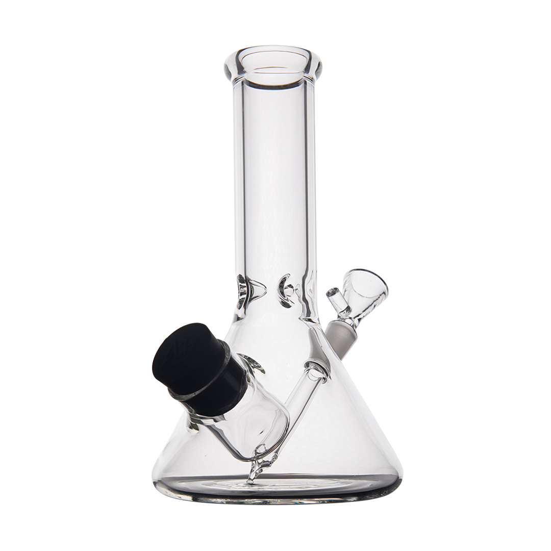 MJ Arsenal Cache Bong in Clear Borosilicate Glass, Beaker Design with 45 Degree Joint