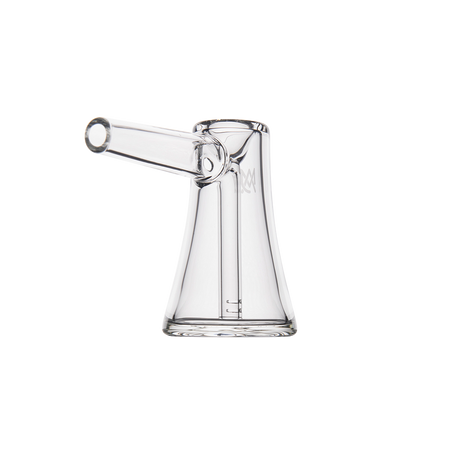 MJ Arsenal Vulkan Bubbler with a clear glass compact design, side view on white background