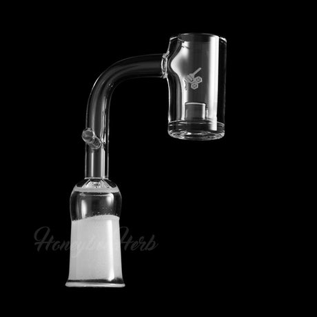 Honeybee Herb ENAIL CORE REACTOR QUARTZ BANGER at 90° angle, clear, for dab rigs