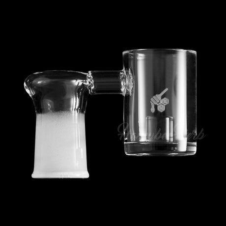 Honeybee Herb CORE REACTOR SIDECAR QUARTZ BANGER at 90° angle, 14mm Female joint, clear design, for dab rigs