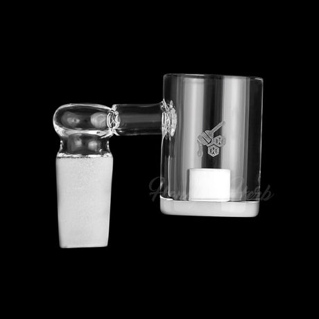 Honey & Milk Core Reactor Sidecar Quartz Banger at 90° angle, 14mm Male joint, for Dab Rigs