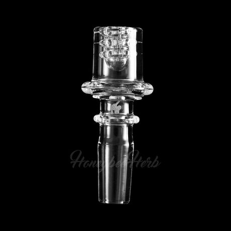 Honeybee Herb Honeycomb Barrel Quartz E-Nail, Clear, 10mm Male Joint, Front View