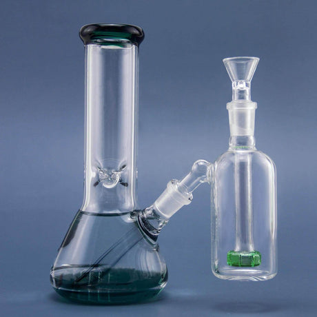 PILOT DIARY Ash Catcher Green Percolator 14mm, Clear Glass with Green Accents, Side View