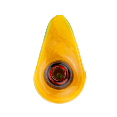 Goody Glass Avocado Hand Pipe - Top View with Deep Bowl