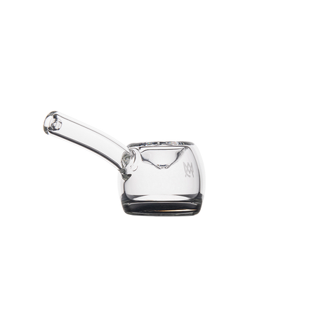 MJ Arsenal Perch Hand Pipe - Clear Glass with Sturdy Base - Side View