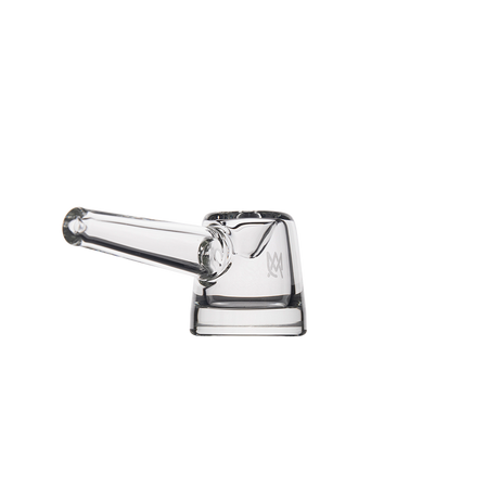 MJ Arsenal Deco Hand Pipe - Clear Glass - Side View on White Background