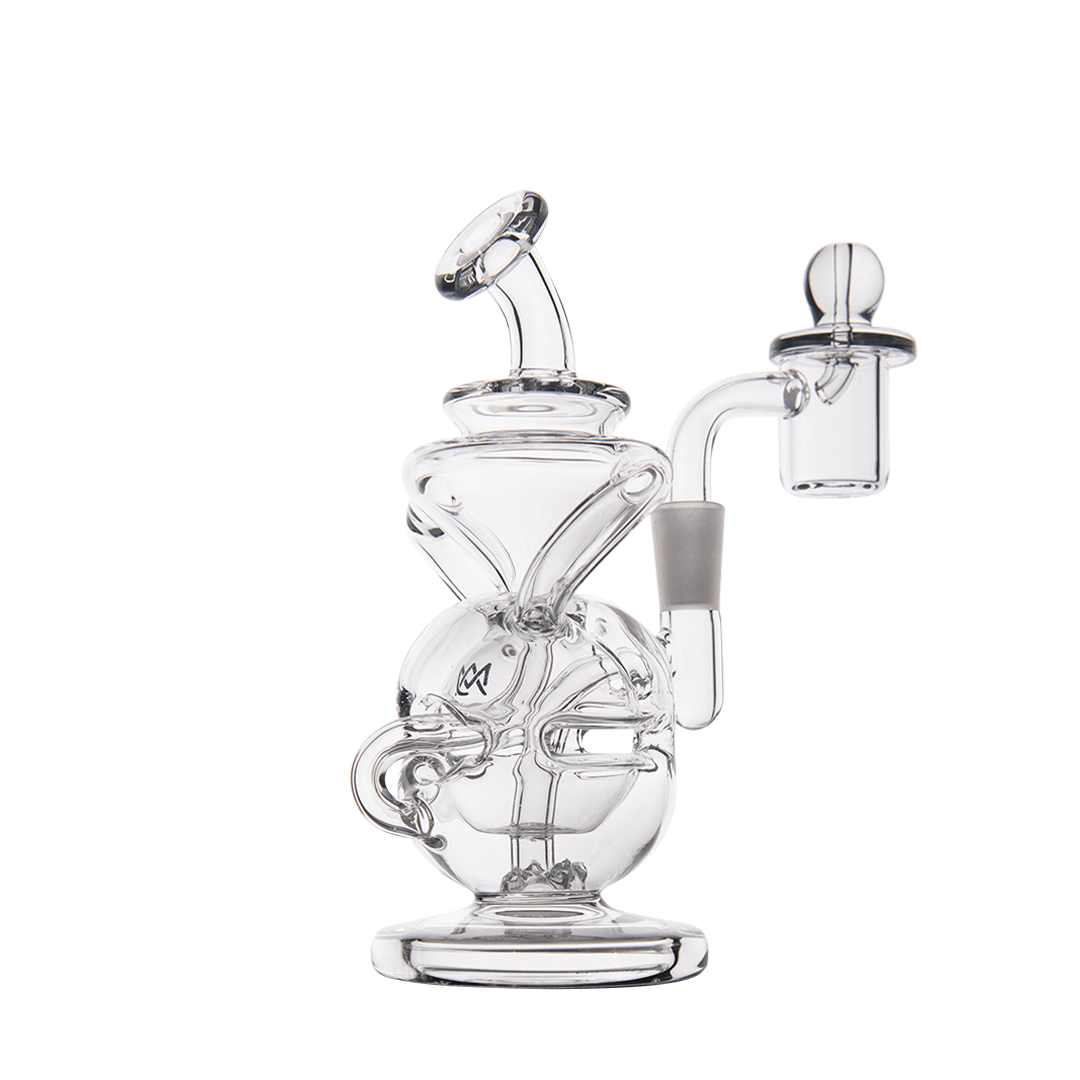 MJ Arsenal Infinity Mini Dab Rig with Banger Hanger Design, 90 Degree Joint, Front View
