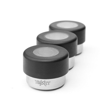Myster Magnetic Storage Pods 3-Pack, compact and portable stash containers with clear lids
