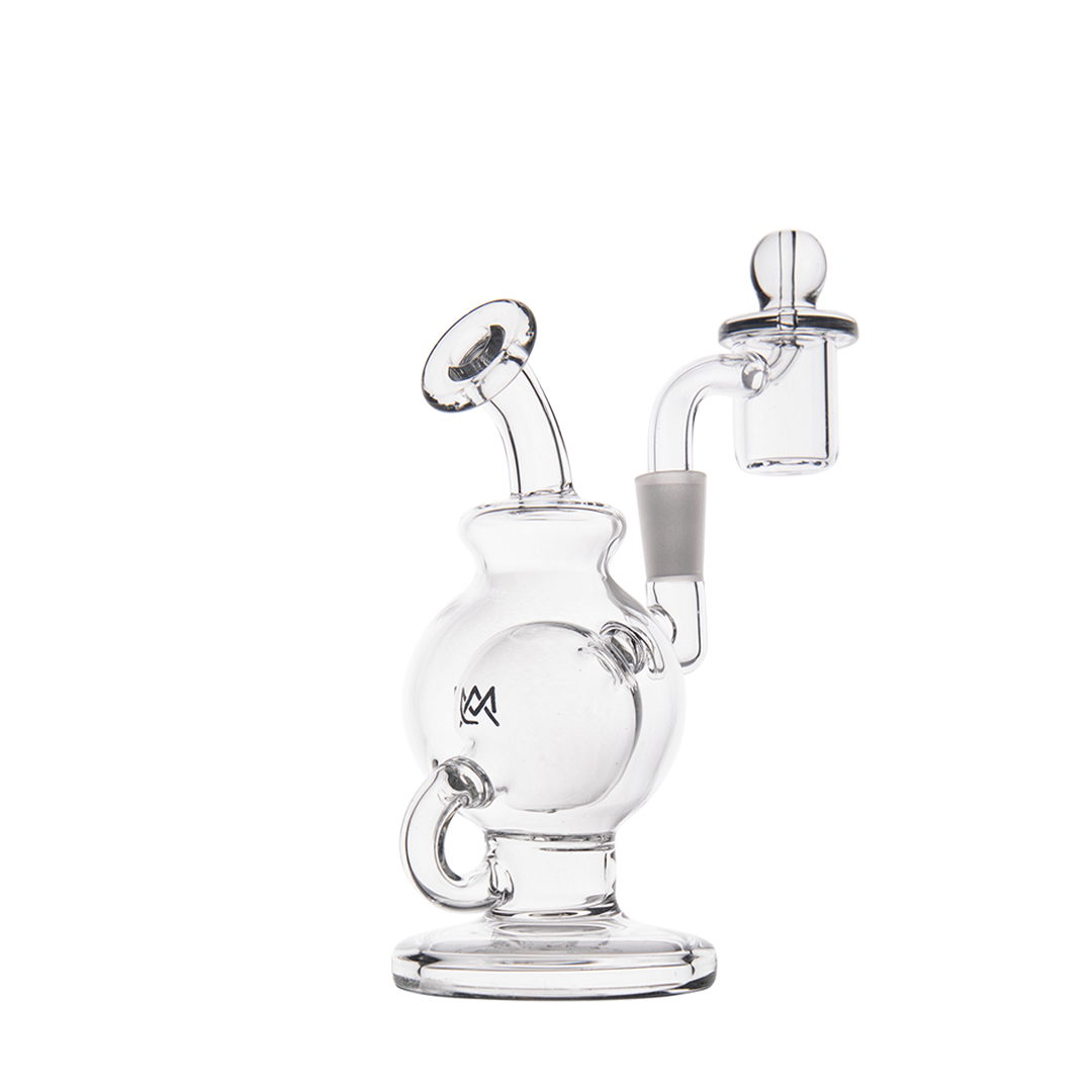 MJ Arsenal Atlas Mini Dab Rig with Honeycomb Percolation & Double Ball Design on white background