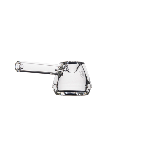 MJ Arsenal Kettle Hand Pipe - Clear Glass Side View on Seamless White Background