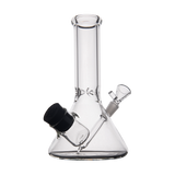 MJ Arsenal Cache Bong in clear borosilicate glass with a beaker design and 45-degree joint