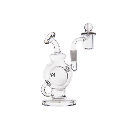MJ Arsenal Atlas Mini Dab Rig with Double Ball Design and Honeycomb Percolation, Front View