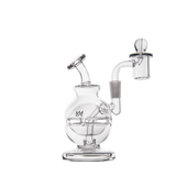 MJ Arsenal Royale Mini Dab Rig with Banger Hanger Design, Clear Borosilicate Glass, 5" Tall