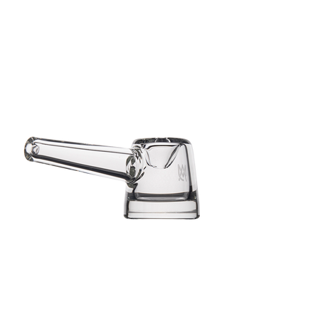 MJ Arsenal Deco Hand Pipe - Compact Glass Smoking Pipe Side View on White Background