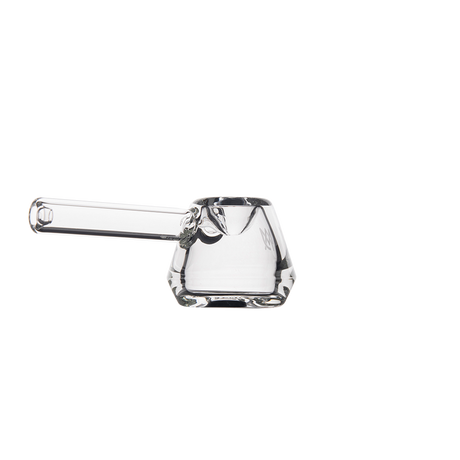 MJ Arsenal Kettle Hand Pipe with clear glass and side carb, front view on a white background