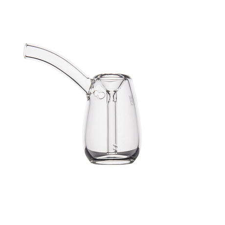 MJ Arsenal Bulb Mini Bubbler - Clear Borosilicate Glass, Front View on Seamless White Background