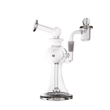 MJ Arsenal Apollo Mini Dab Rig, clear borosilicate glass, 7" with 90-degree banger hanger