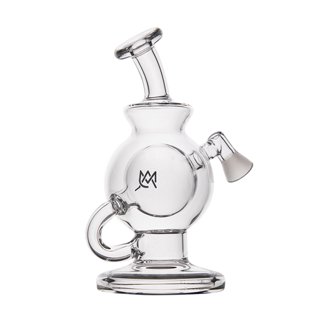 MJ Arsenal Atlas Vape Edition mini dab rig with clear glass and MJ logo, front view on white background