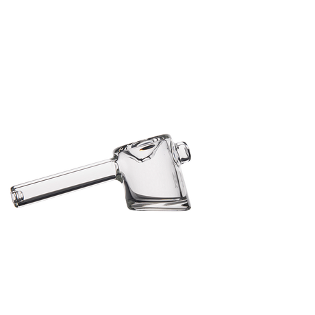 MJ Arsenal Kickstand Hand Pipe with unique stand design for stability - Clear Glass - Side View