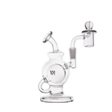 MJ Arsenal Atlas Mini Dab Rig with Honeycomb Percolator, Clear Borosilicate Glass, 5" Tall