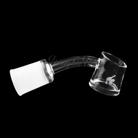 HoneybeeHerb FAT BOTTOM QUARTZ BANGER - 45° Angle View on Black Background