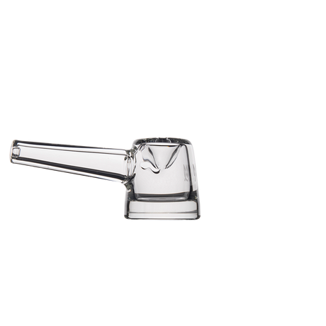 MJ Arsenal Deco Hand Pipe - Clear Glass, Compact & Portable - Side View on White Background
