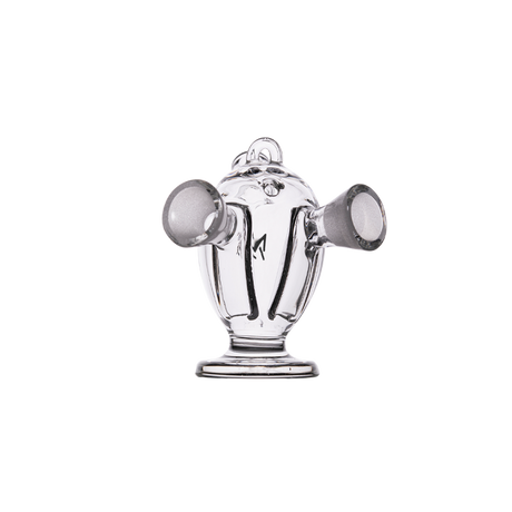 MJ Arsenal Dubbler Double Bubbler in clear borosilicate glass, compact & portable, for dry herbs