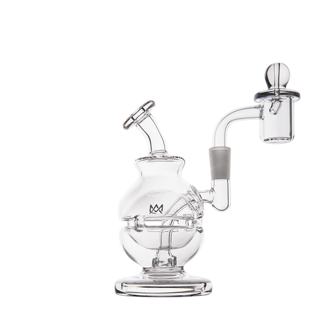 MJ Arsenal Royale Mini Dab Rig - Clear Borosilicate Glass with 90 Degree Banger Hanger