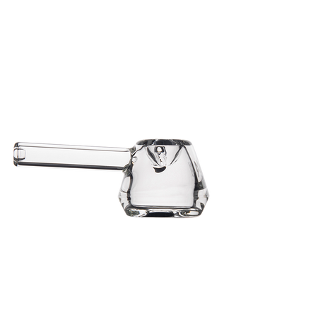 MJ Arsenal Kettle Hand Pipe - Clear Glass Compact Smoking Device - Side View