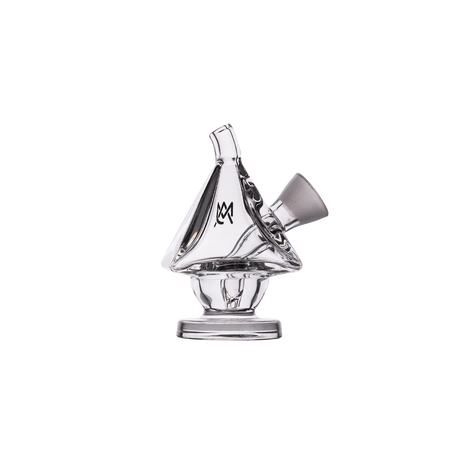 MJ Arsenal King Bubbler, clear borosilicate glass, compact & portable, front view on white background