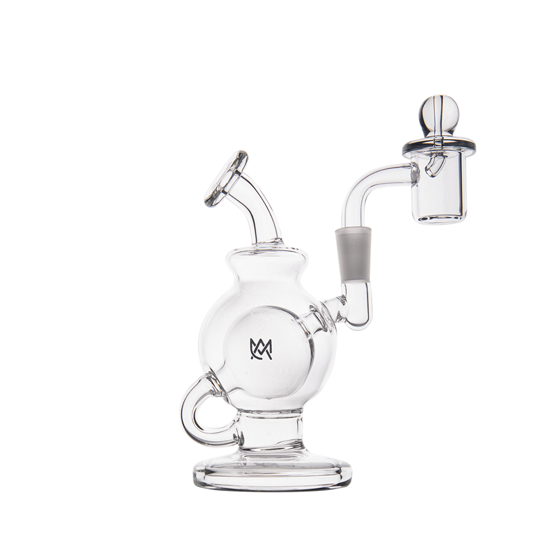 MJ Arsenal Atlas Mini Dab Rig with Double Ball Design and Honeycomb Percolation, 5" Height