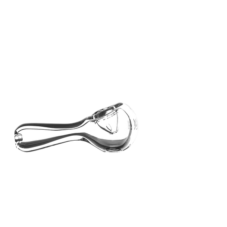 MJ Arsenal Pioneer Hand Pipe with Ergonomic Design - Clear Glass - Side View
