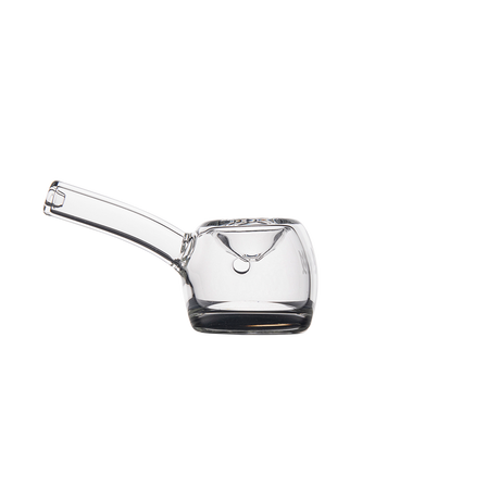 MJ Arsenal Perch Hand Pipe - Clear Glass Side View on Seamless White Background