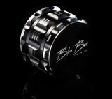 M1 Aluminum 2.5 Inch Black Herb Grinder by Blue Bus Fine Tools - Angled View