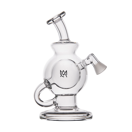 MJ Arsenal Atlas Vape Edition - Compact Clear Glass Dab Rig with Logo - Front View