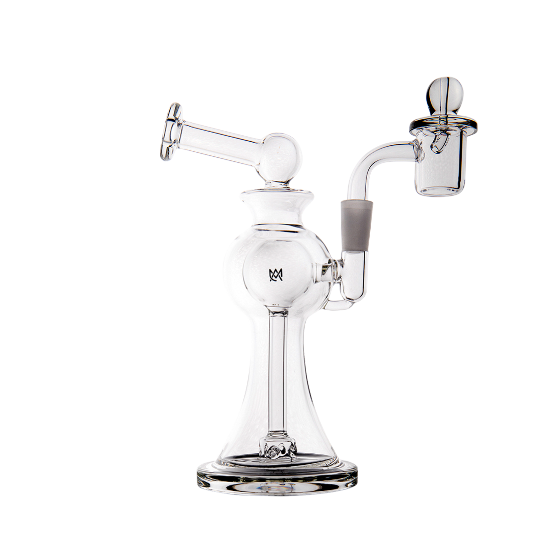 MJ Arsenal Apollo Mini Dab Rig front view with clear borosilicate glass and compact design