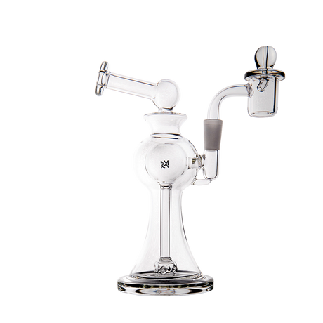 MJ Arsenal Apollo Mini Dab Rig front view with clear borosilicate glass and compact design