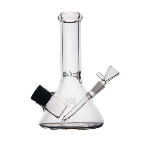 MJ Arsenal Cache Bong, 7" clear borosilicate glass, compact beaker with 10mm joint, front view