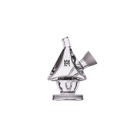 MJ Arsenal King Bubbler, clear glass with 45-degree joint, portable design, front view