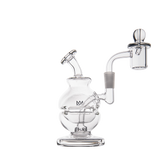 MJ Arsenal Royale Mini Dab Rig with Quartz Bucket and Dual Filtration, Compact 5" Size, Front View