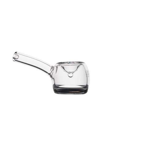 MJ Arsenal Perch Hand Pipe - Clear Glass with Side Angle View