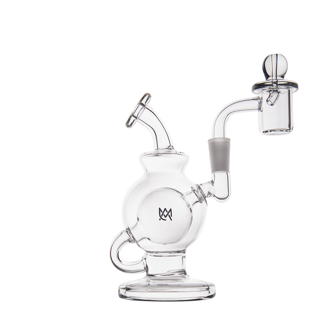 MJ Arsenal Atlas Mini Dab Rig with Honeycomb Percolator, Clear Glass, 90 Degree Joint