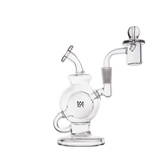 MJ Arsenal Atlas Mini Dab Rig with Honeycomb Percolator, Clear Glass, 90 Degree Joint