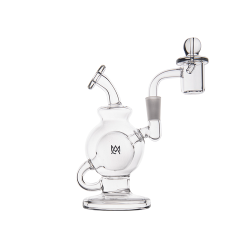 MJ Arsenal Atlas Mini Dab Rig with Honeycomb Percolator, Clear Glass, 90 Degree Joint