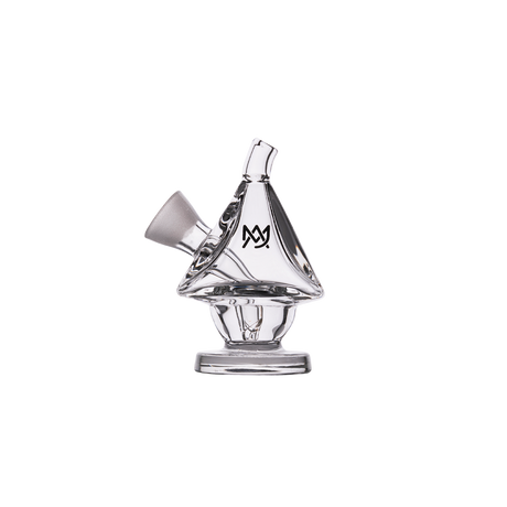 MJ Arsenal King Bubbler in clear borosilicate glass, compact design with 45-degree joint, front view