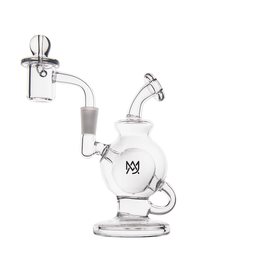 MJ Arsenal Atlas Mini Dab Rig with Honeycomb Percolator, 10mm Female Joint, Front View